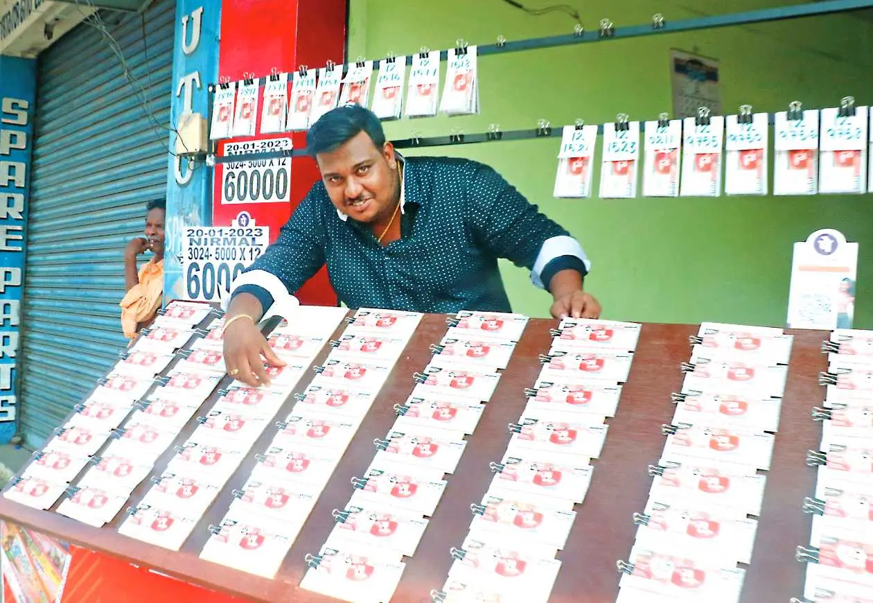 Anoop at his lottery store | Photo: Mathrubhumi