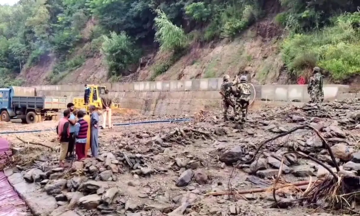 Cloudburst in J&K's Ganderbal | Photo: PTI