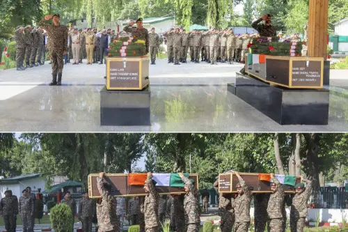 Six terrorists killed, two soldiers martyred in dual clashes in J-K's Kulgam