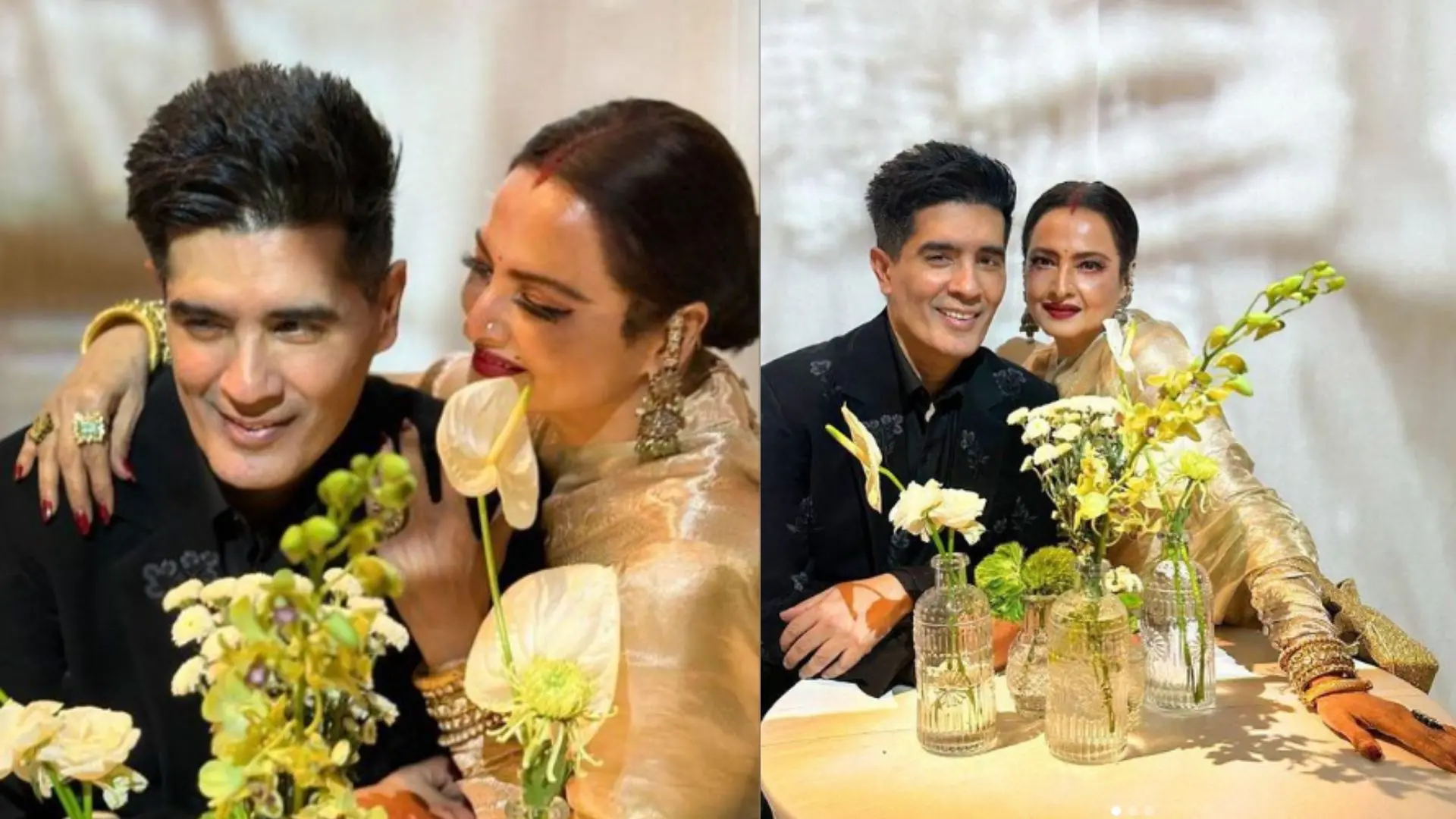 Manish Malhotra and actress Rekha
