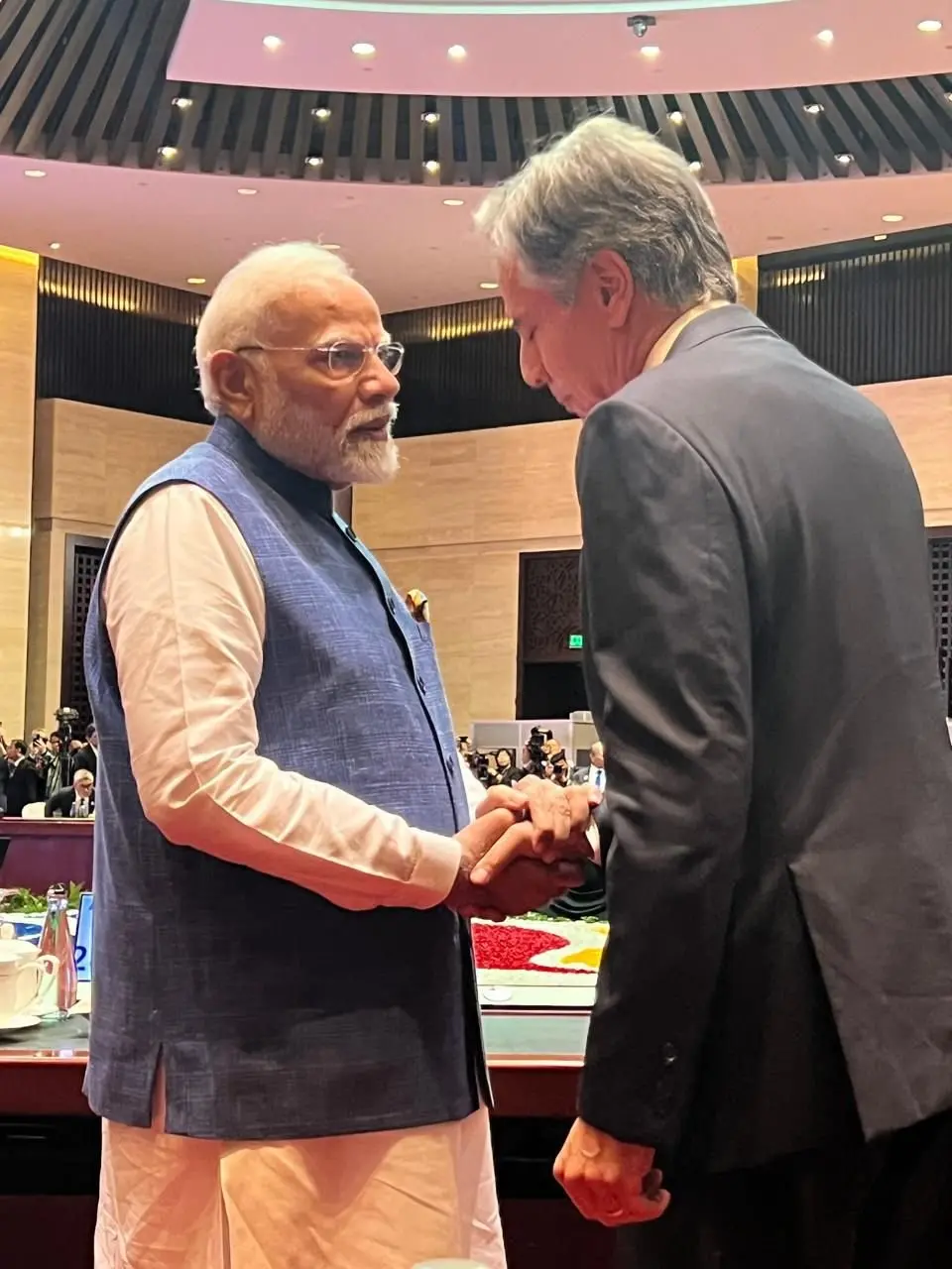 PM Modi meets US Secretary of State Antony Blinken | Photo: X / ANI