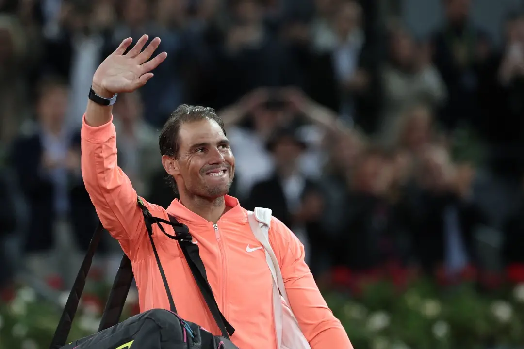 Rafael Nadal gestures after losing against Czech Republic's Jiri Lehecka during the 2024 ATP Tour Madrid Open | Photo: AFP