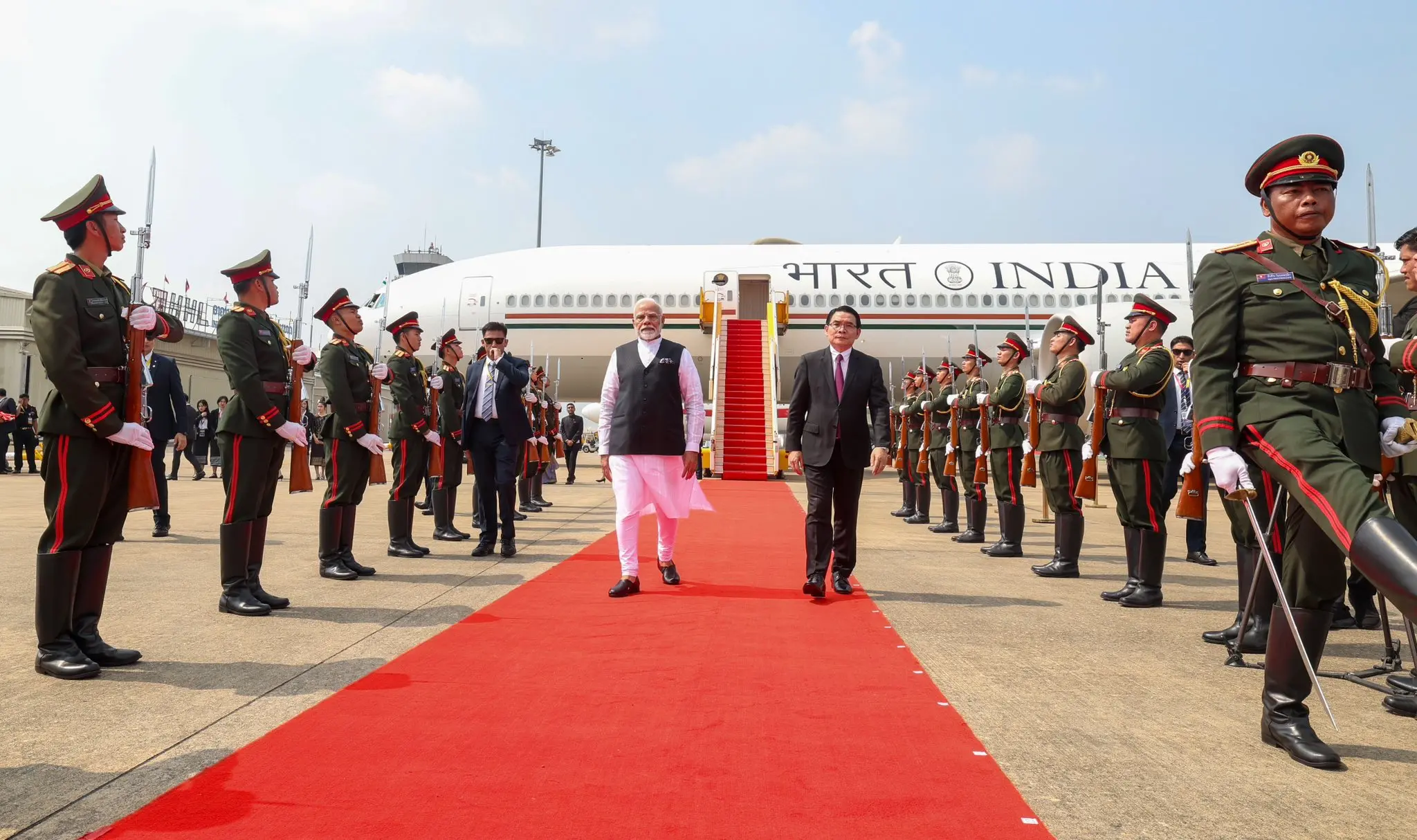 PM Modi at Vientiane | Photo: X / Randhir Jaiswal