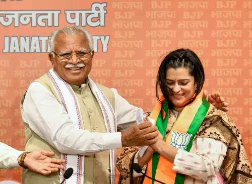 Manohar Lal Khattar, Shruti Choudhry | Photo: ANI