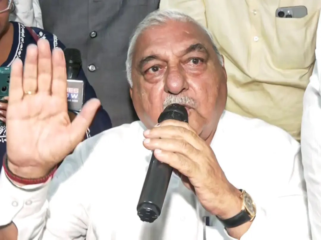 Former Haryana Chief Minister and Congress leader Bhupinder Singh Hooda speaks on the Haryana Assembly election results | Photo: ANI