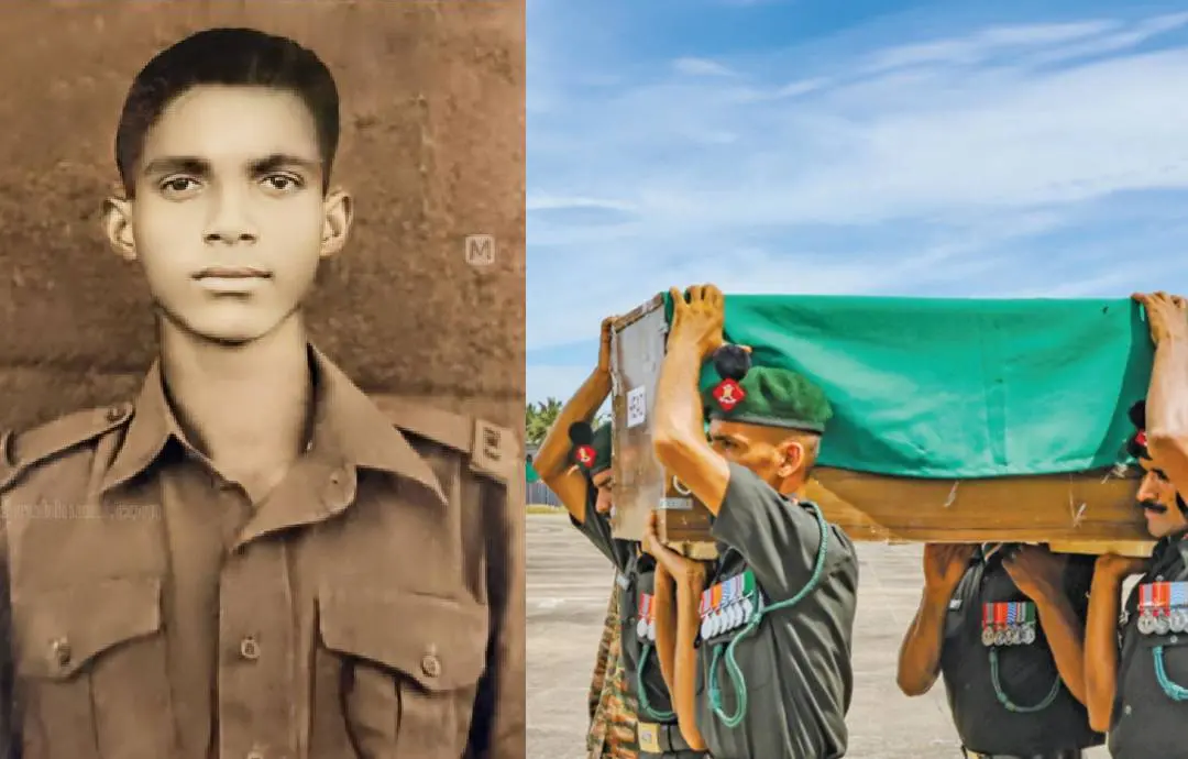 Thomas Cherian, Soldiers carry the body of Thomas Cherian, which was brought to Thiruvananthapuram Air Force Airport | Photo: B. Muraleekrishnan