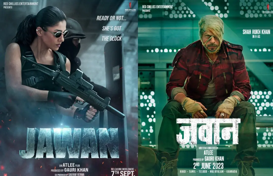 Nayanthara in 'Jawan' poster, 'Jawan' poster | Photo: Twitter, PTI