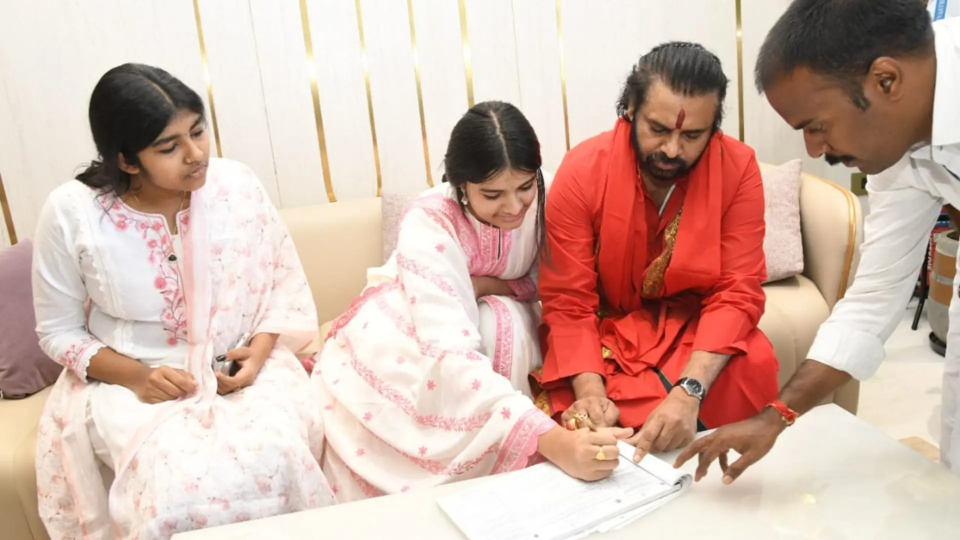 Pawan Kalyan's youngest daughter, Palina Anjani Konidela, has submitted a declaration for Tirumala Srivari Darshan