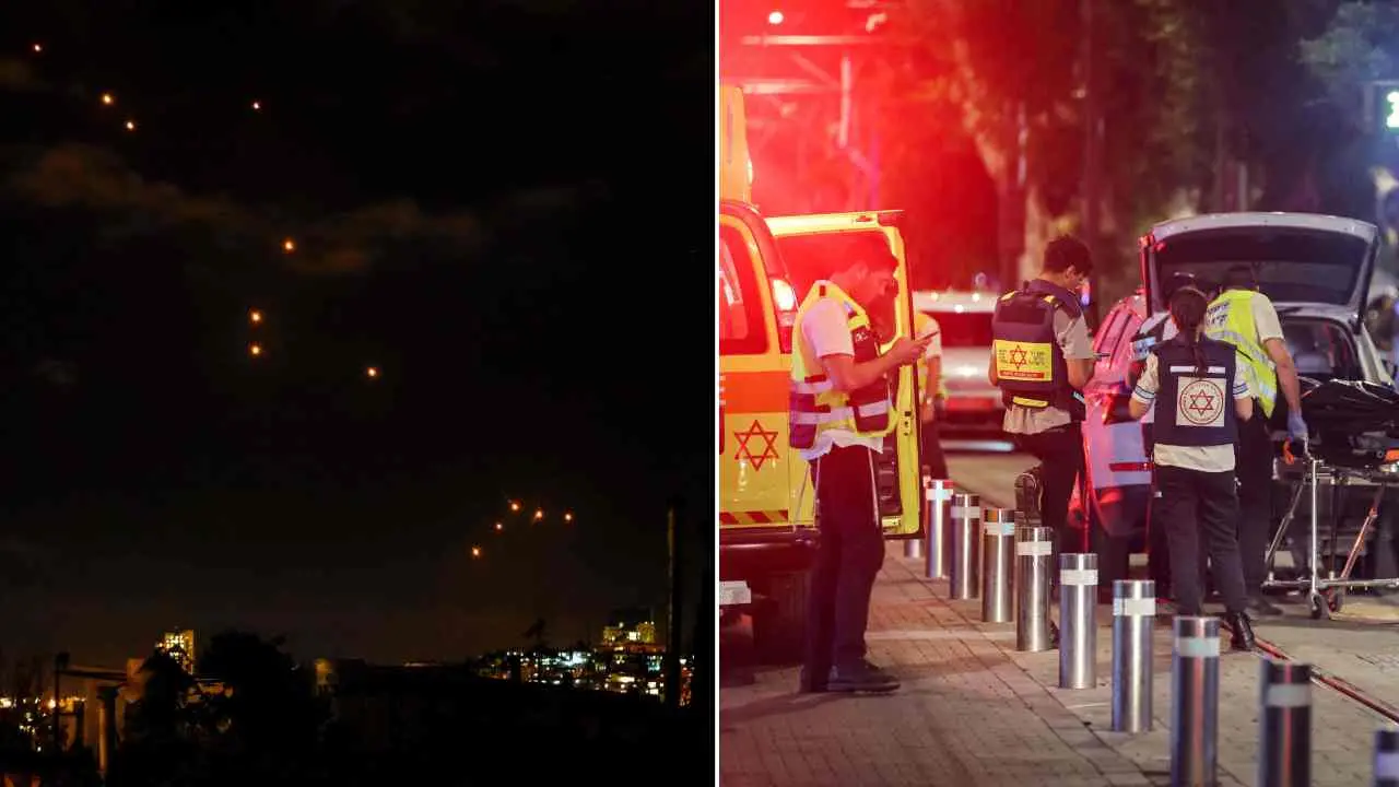 Suspected missiles launched by Iran at Israel | AFP