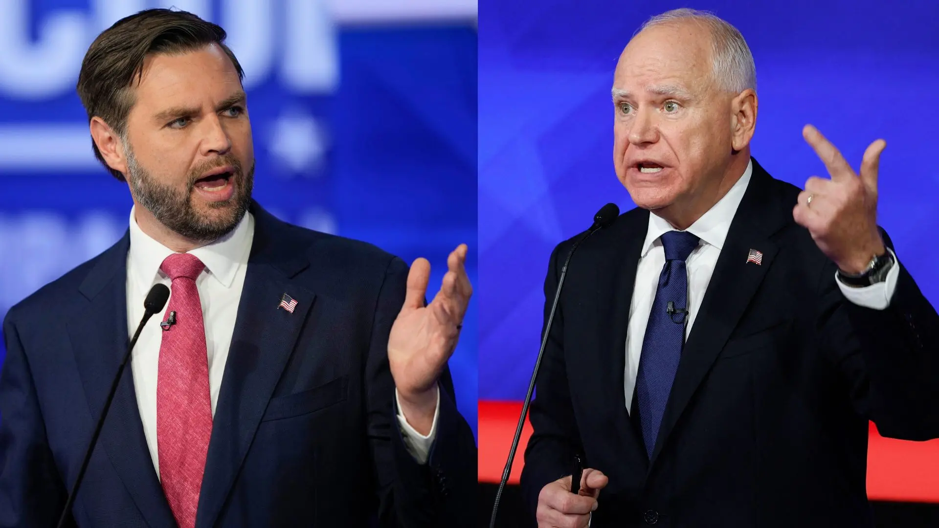 Republican vice presidential candidate Sen. JD Vance, Democratic vice presidential nominee Minnesota Gov. Tim Walz | Photo: AP