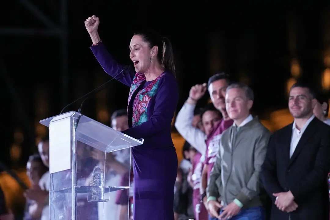 Claudia Sheinbaum addresses supporters at the Zocalo, Mexico City's main square | File Photo: AP