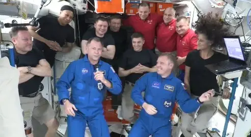 Screenshot of the video shared by NASA's Johnson Space Center