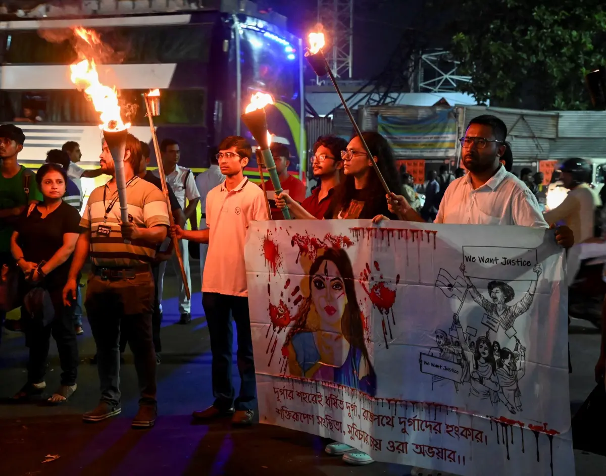 Junior doctors' torch rally | Photo: PTI