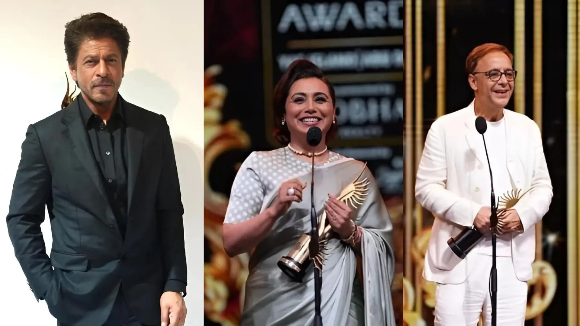 Shsh Rukh Khan, Rani Mukerji, Vidhu Vinod Chopra at IIFA 2024 | Photos: instagram.com/iifa/