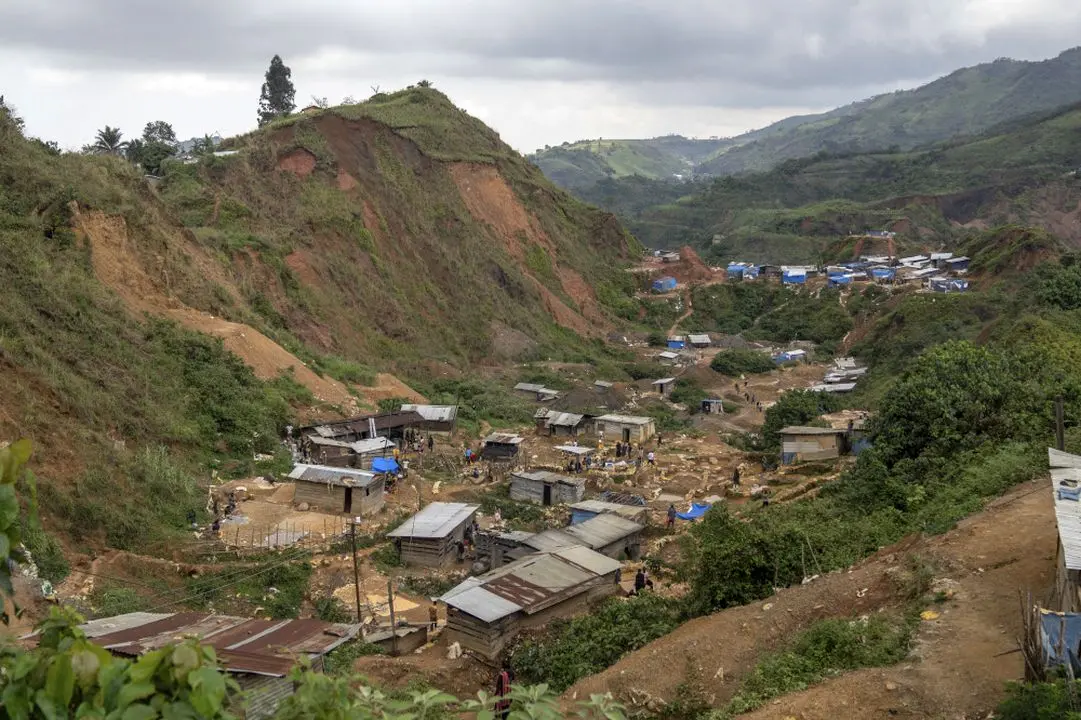 The town of Kamituga, in South Kivu province in eastern Congo, considered the epicenter of the world's latest outbreak of mpox, is seen on September 5, 2024.