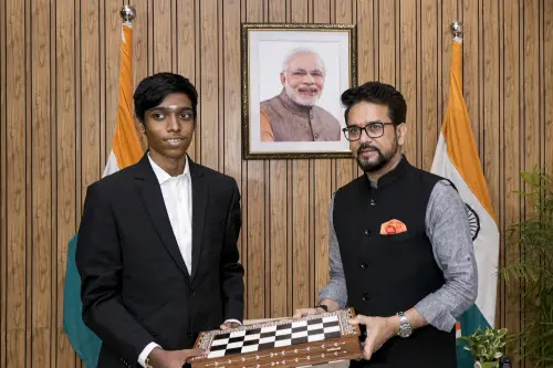 Minister Anurag Thakur felicitates GM Praggnanandhaa, chess ace confident of winning Asiad gold