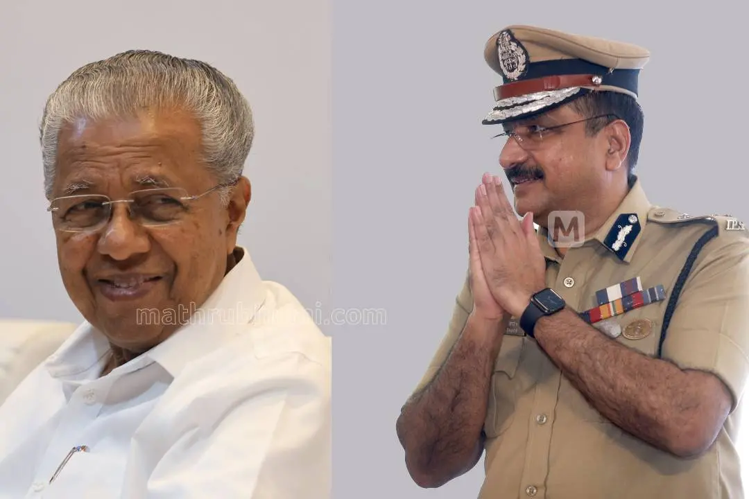From (L) Pinarayi Vijayan and DGP Shaik Darvesh Saheb. | Photo: MBI