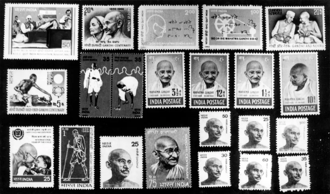 Indian Stamps with pictures of Gandhi | Photo: Archives