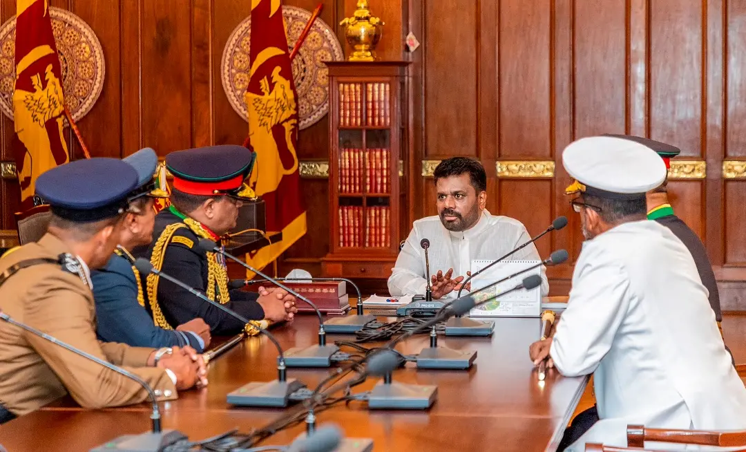 Dissanayake during a meeting, in Colombo | Photo: PTI