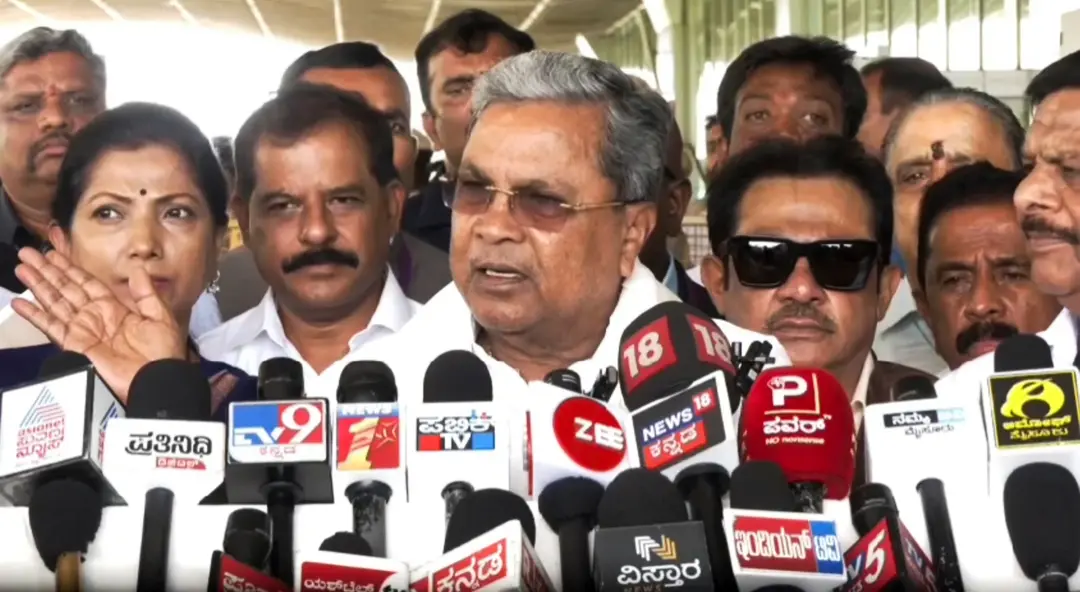Karnataka Chief Minister Siddaramaiah speaks to the media on MUDA scam
