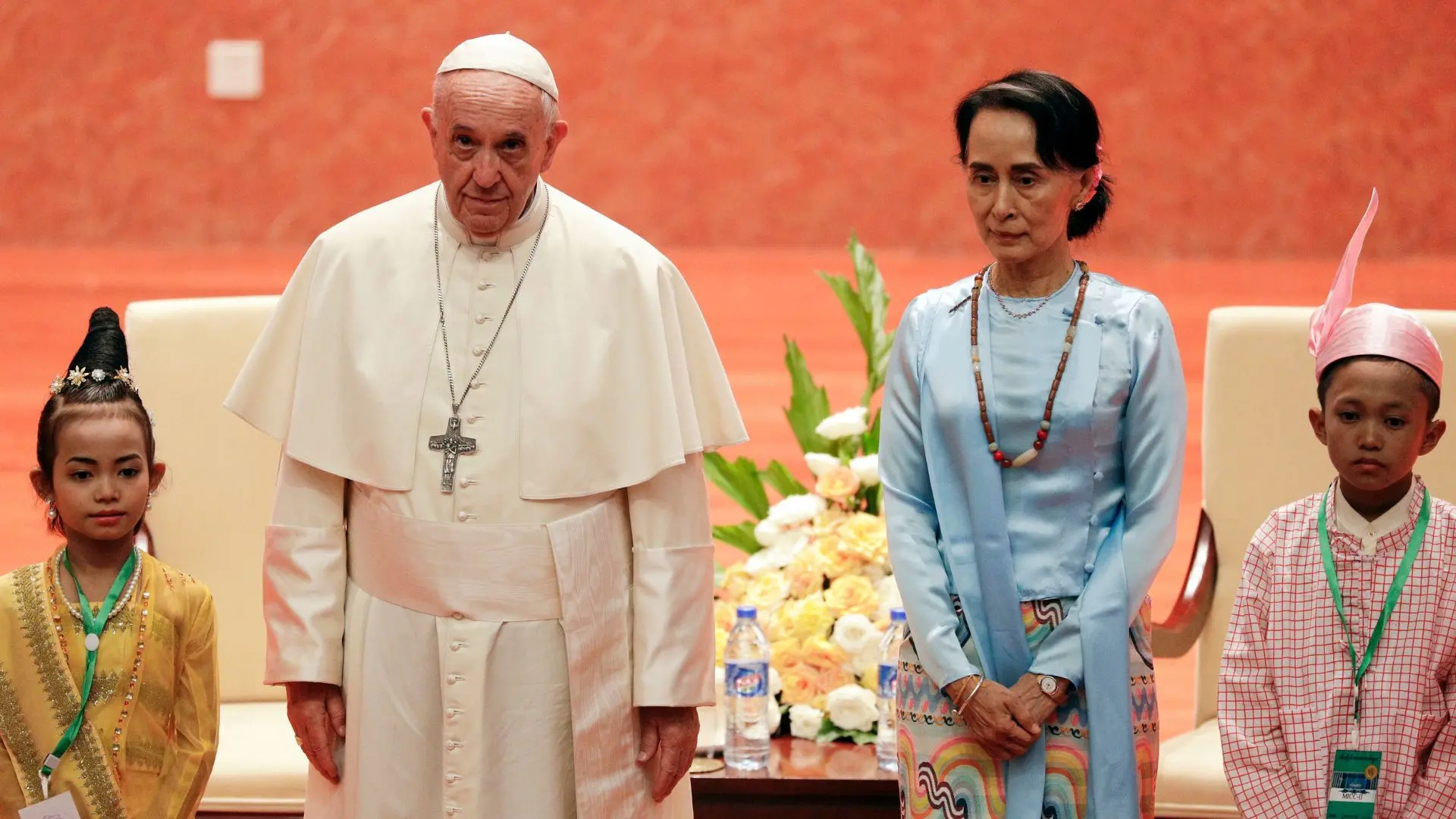 Pope Francis, Myanmar's leader Aung San Suu Kyi | File photo: AP