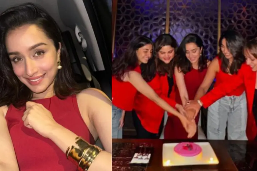 Shraddha Kapoor celebrates Stree 2 success with her 'magic girls' in red | Pics inside
