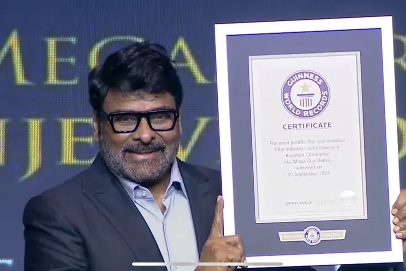 Tollywood superstar Chiranjeevi enters Guinness World Record as most prolific film star