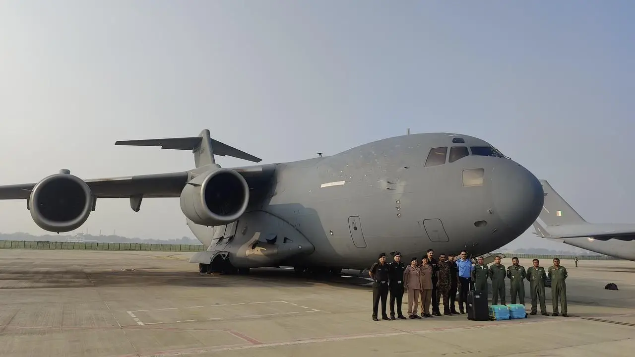 IAF C-17 Globemaster from Hindan took off late last night with a team of medical specialists from R&R Military Hospital.