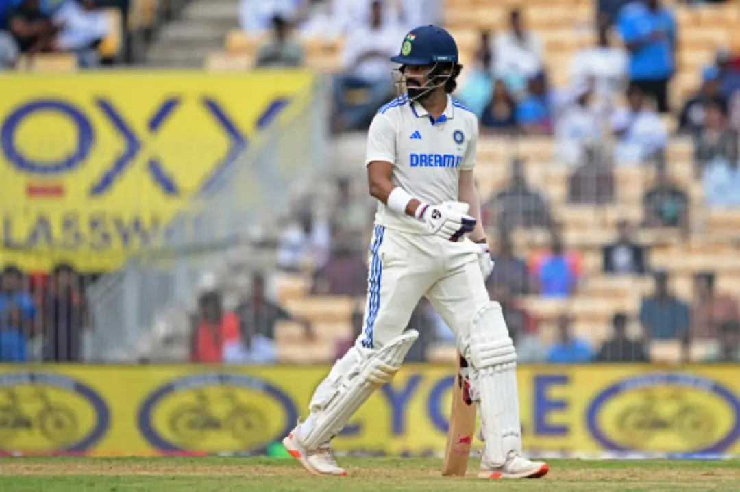 KL Rahul walks back to the pavilion after his dismissal during the first day of the first Test cricket match between India and Bangladesh at the M.A. Chidambaram Stadium in Chennai on Thursday. | Photo: AFP