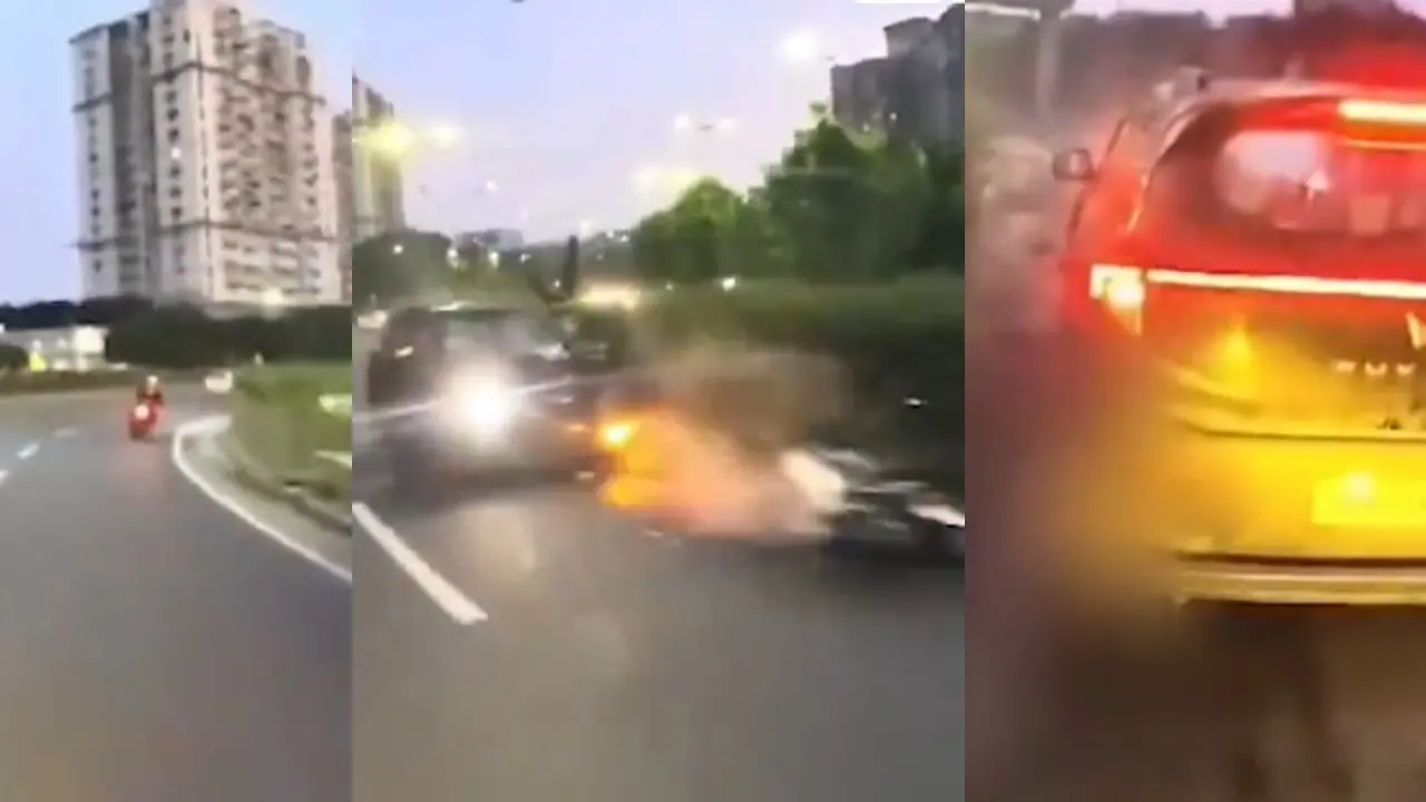 The visuals of the accident | Image: IANS/Video