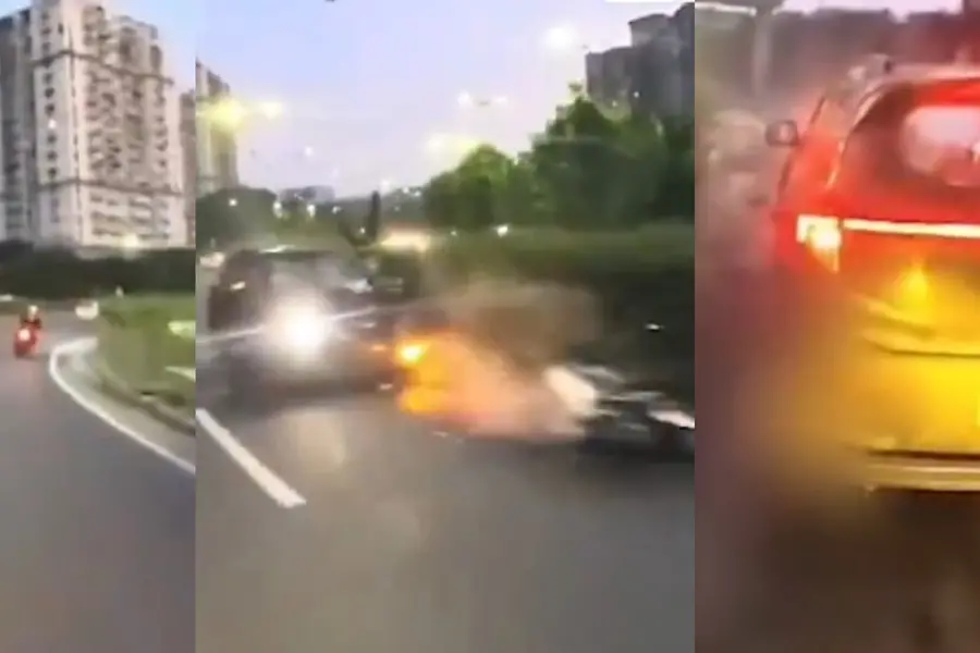 Watch: GoPro captures terrifying collision between bike and car in Gurgaon