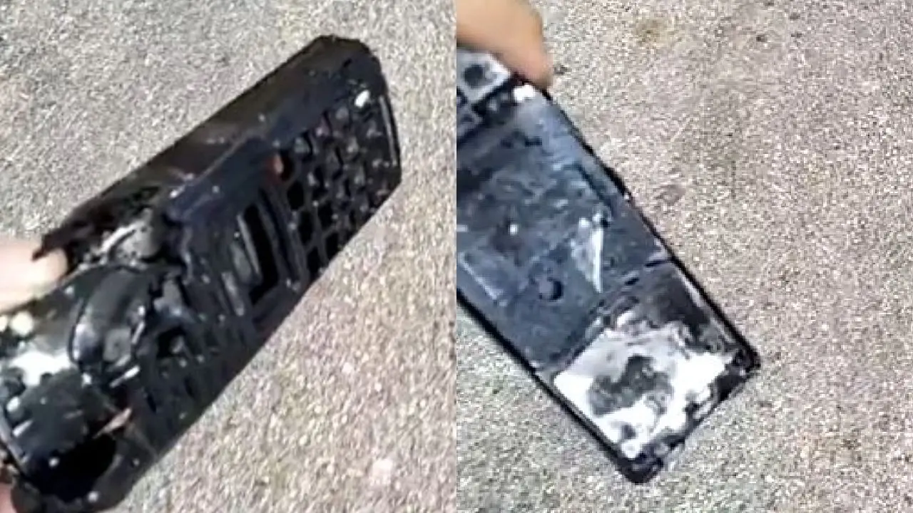 An exploded walkie-talkie | Video: Twitter/Christiaan Triebert
