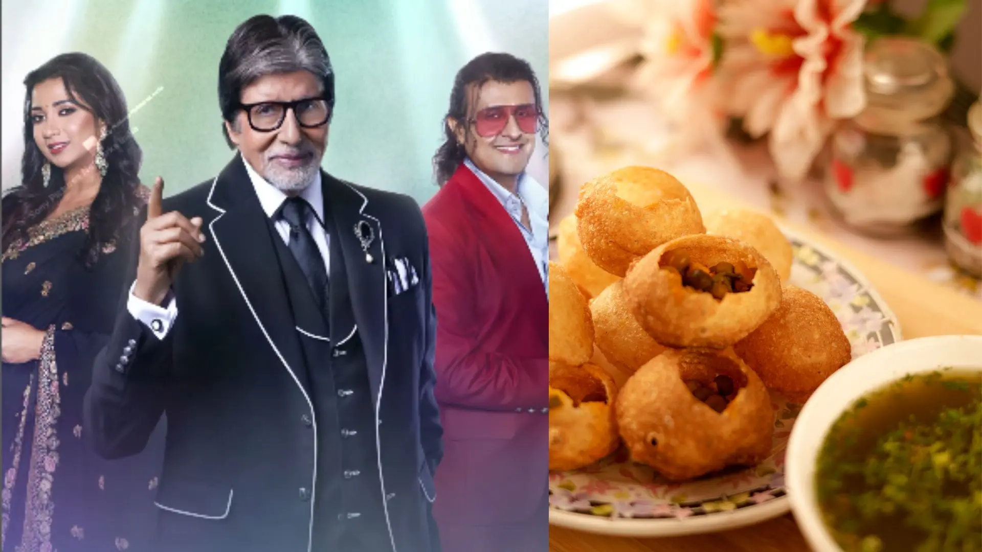 Screenshot from the promo shot of KBC, panipuri/puchka