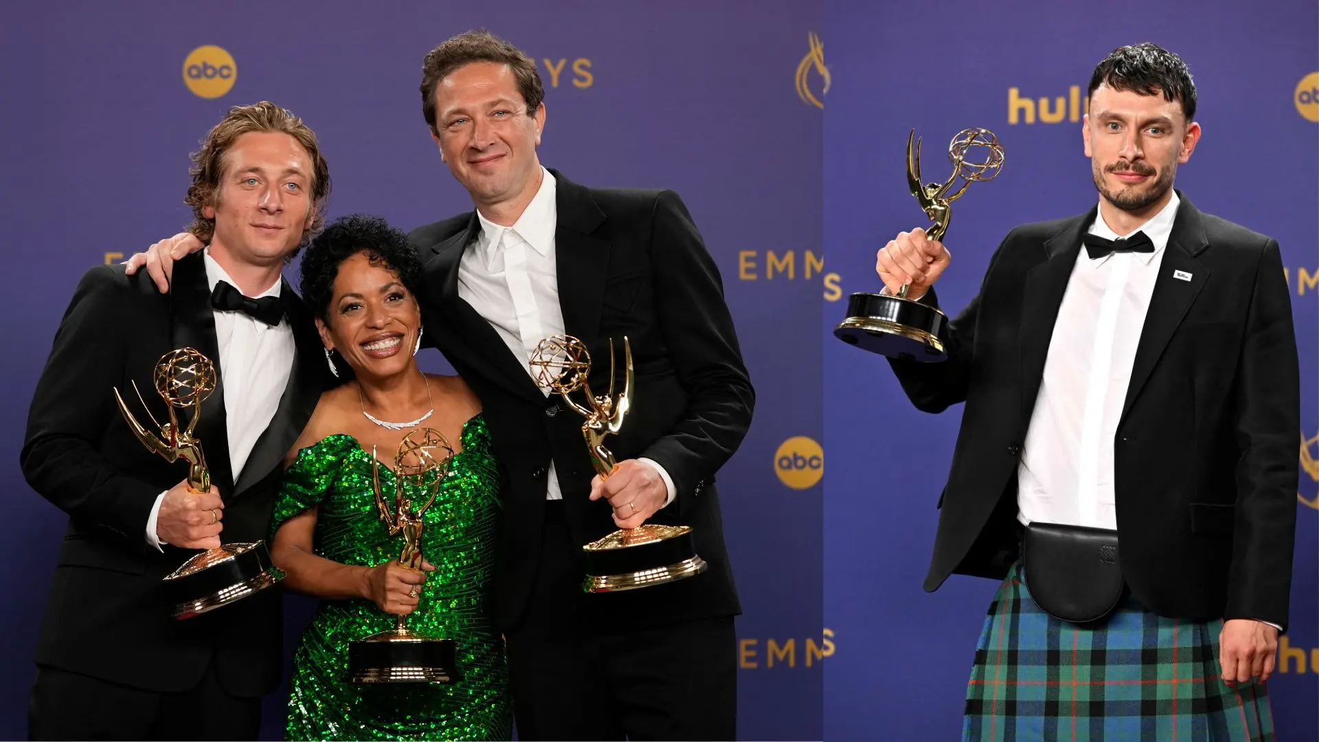 Jeremy Allen White, Liza Colon-Zayas from the comedy series 'The Bear', Richard Gadd, from Limited or Anthology Series or Movie for 'Baby Reindeer'