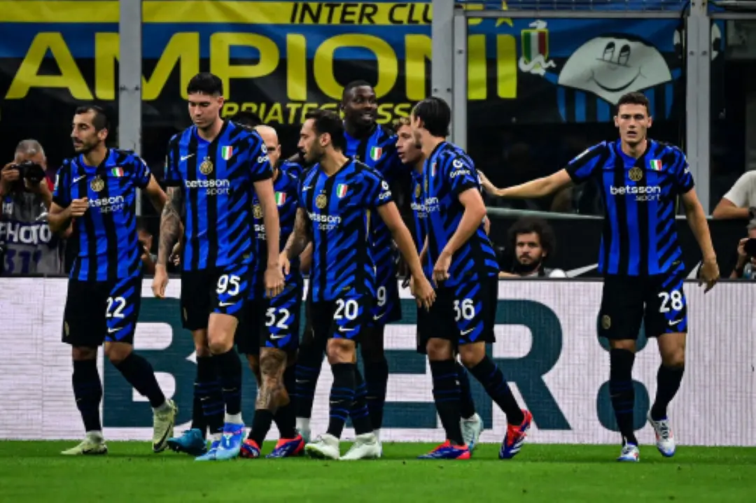 Inter Milan players. | Photo: AFP