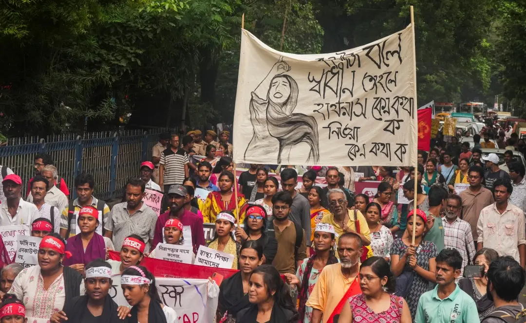 Protest over Kolkata trainee doctor murder | Photo: PTI