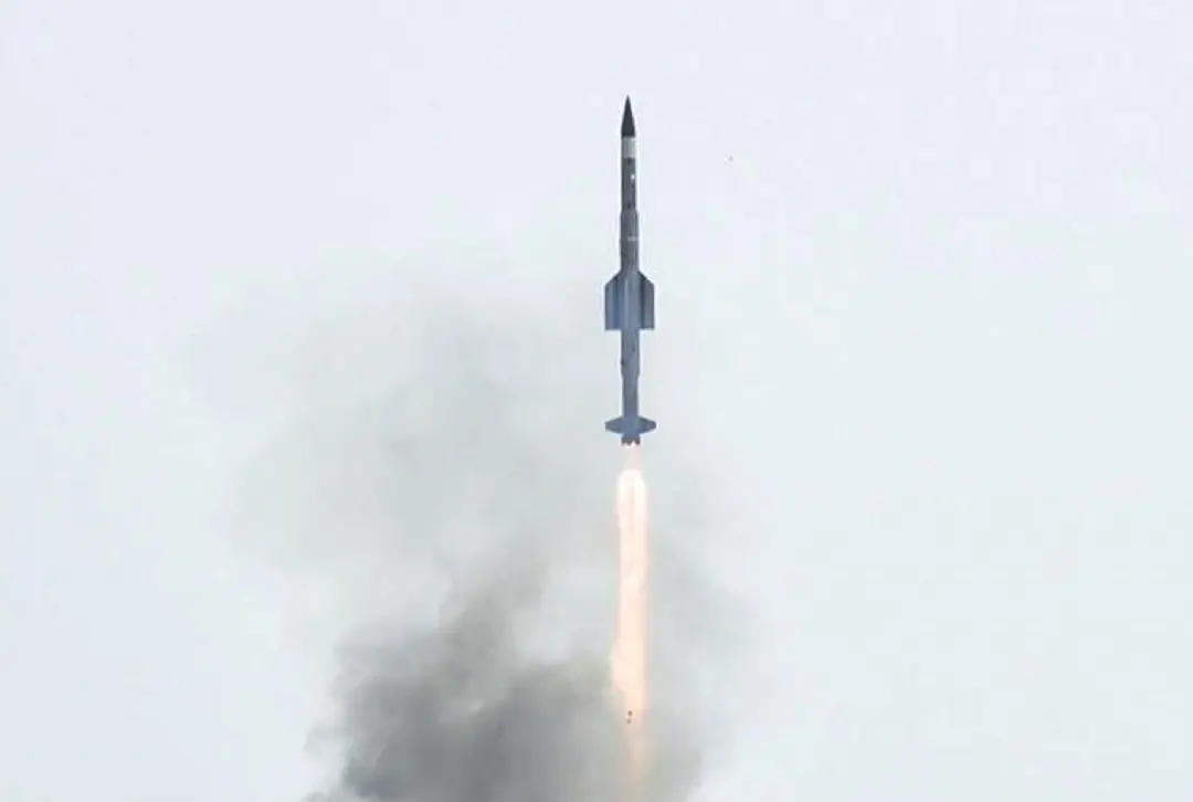 Defence Research and Development Organisation (DRDO) and Indian Navy successfully flight test Vertical Launch Short Range Surface-to-Air Missile (VL-SRSAM) from the Integrated Test Range (ITR) | Photo: ANI