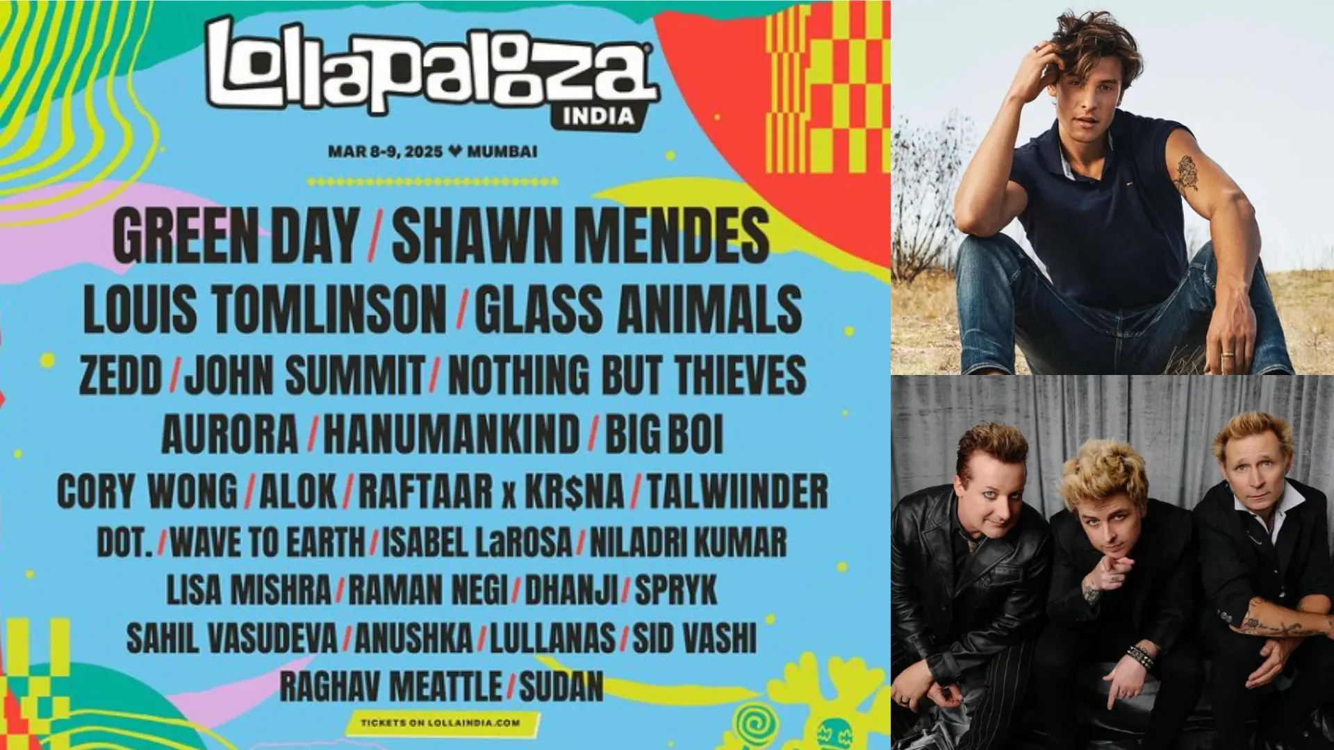 Lollapalooza lineup, Shawn Mendes, Green Day | Photo: instagram