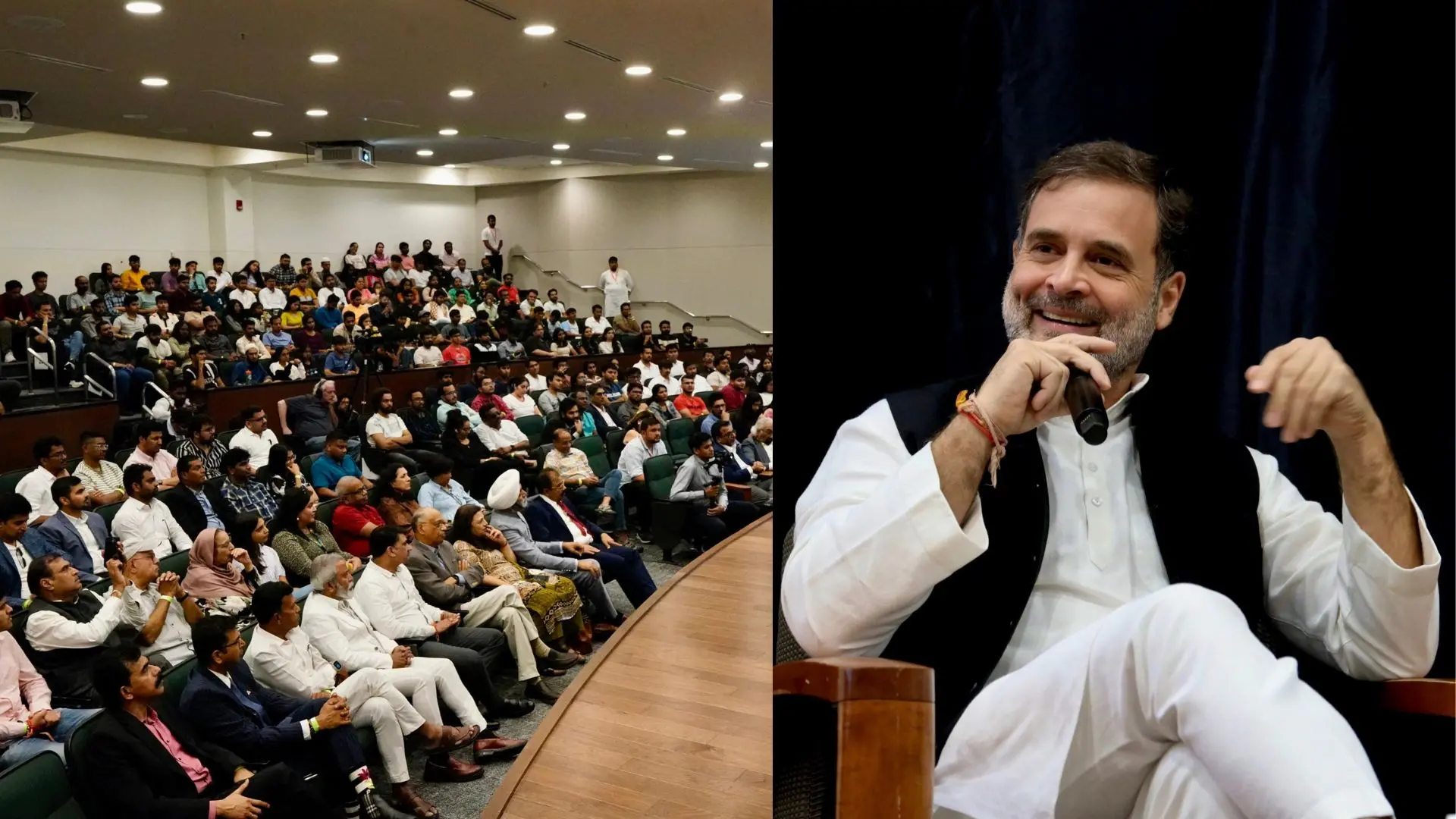 Rahul Gandhi engages in a dynamic interaction with students at the University of Texas | Photo: X