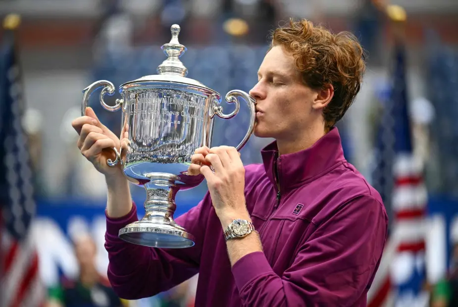 Jannik Sinner defeated Taylor Fritz in the US Open final on Sunday. | Photo: AFP