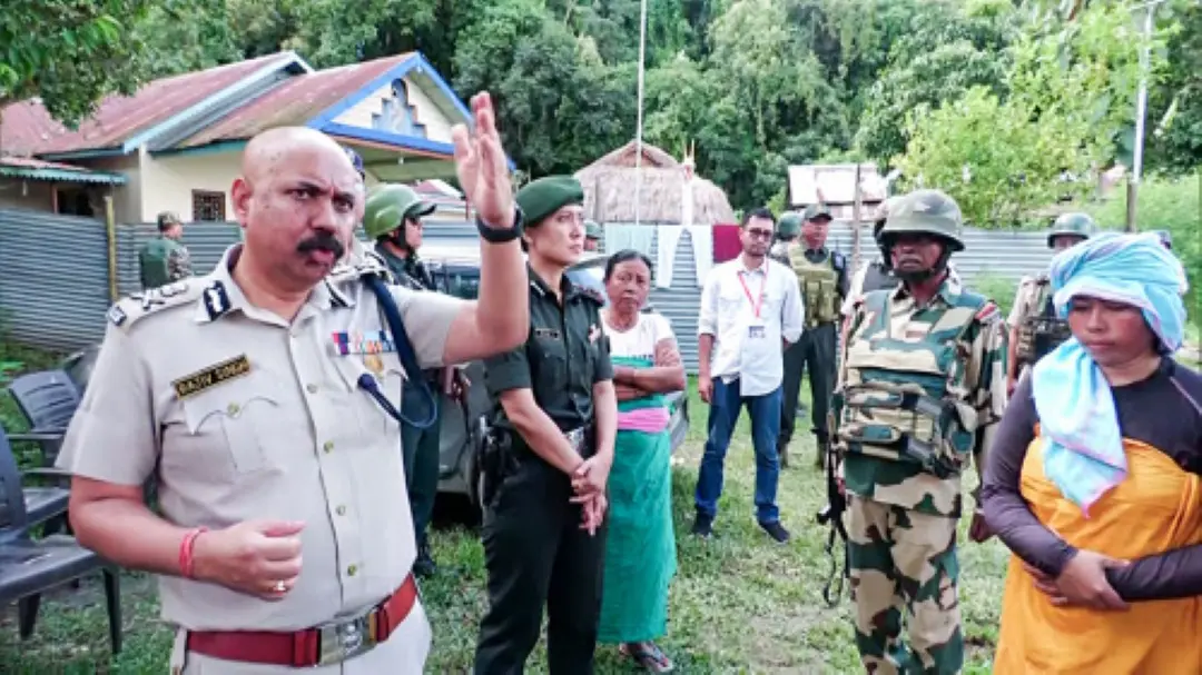 Manipur DGP Rajiv Singh visits the violence-affected areas. | File Photo: ANI