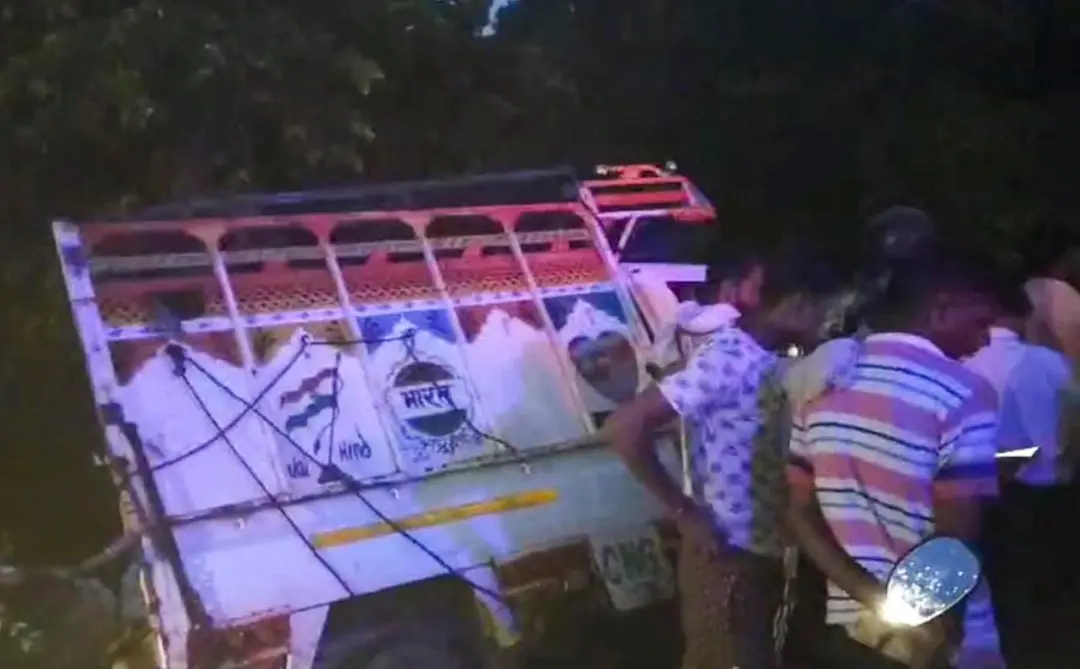 People gather near the road accident site | Photo: PTI