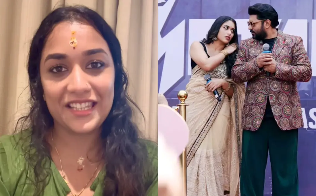 പാർവതി ആർ കൃഷ്ണ, നിവിൻ പോളിക്കൊപ്പം പാർവതി | ഫോട്ടോ: സ്ക്രീൻഗ്രാബ്