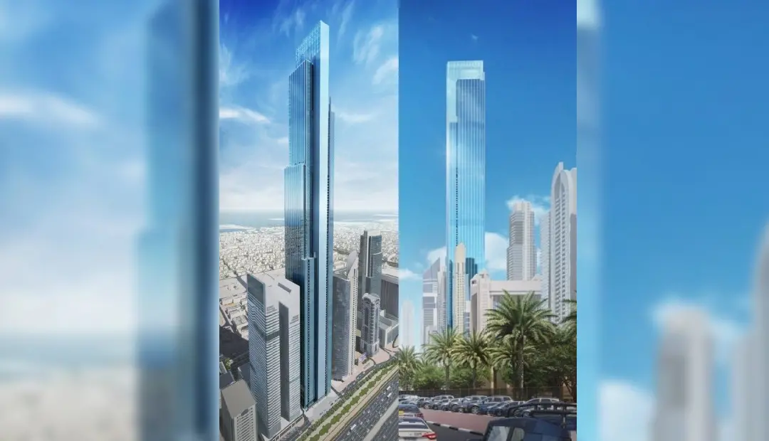 Model of 'Burj Azizi' | Photo: 'X'@TheB1M
