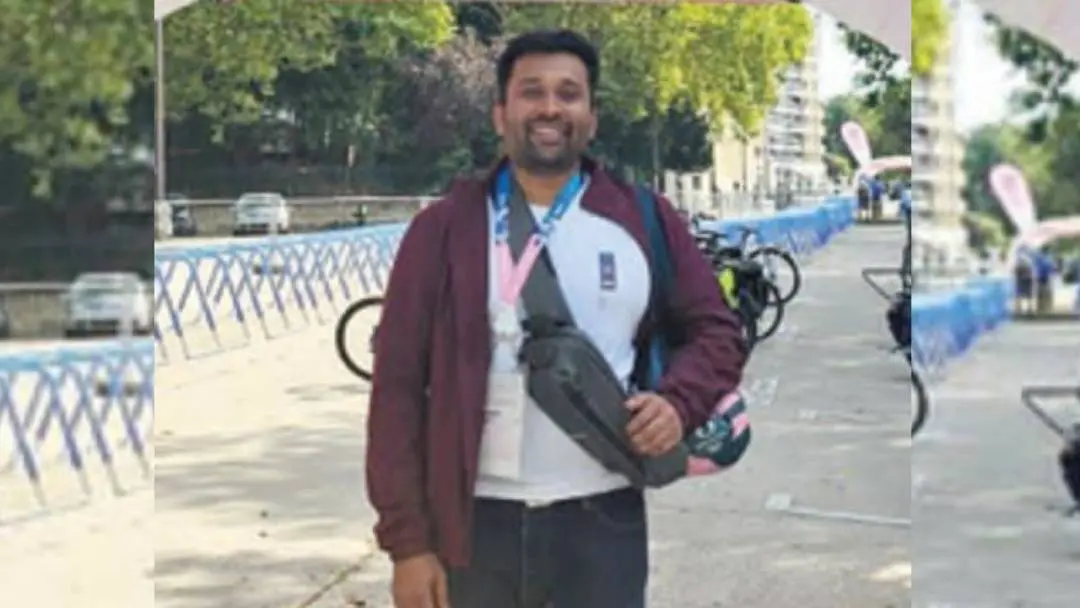 Dr Sajith Kurian in Paris. | Photo: MBI