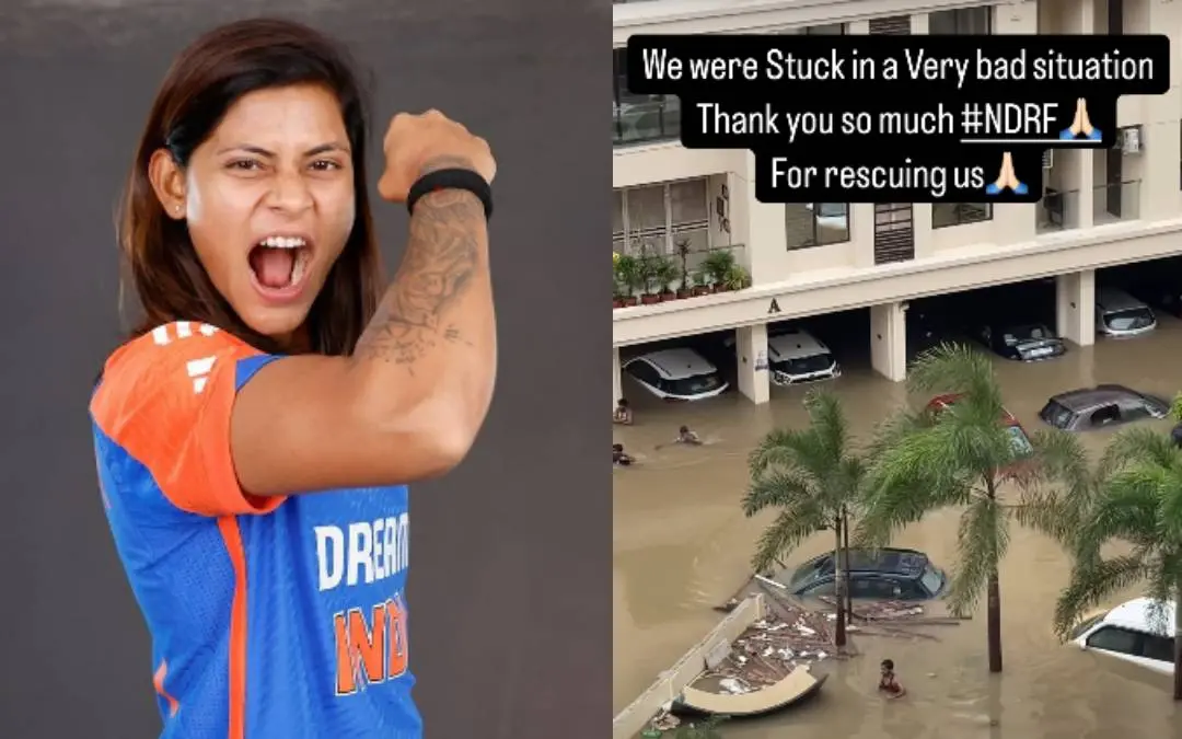 From (L) Radha Yadav; The Instagram story posted by the cricketer. | Photo: Agencies/Screengrab
