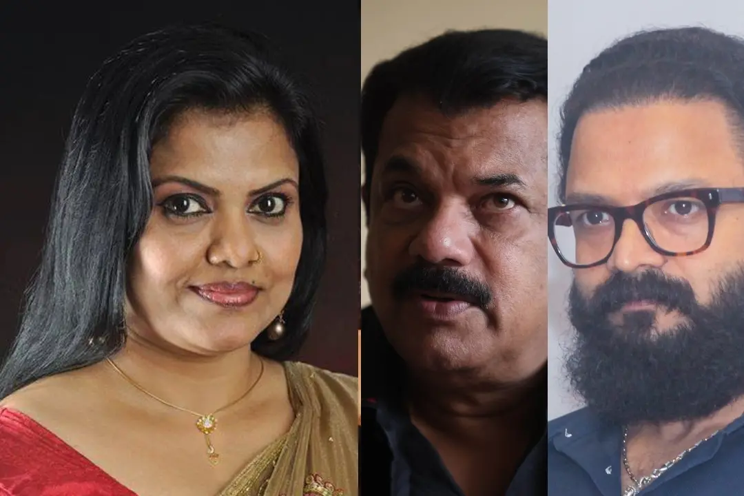 Minu Muneer, Mukesh, Jayasurya, Maniyanpilla Raju, and Edavela Babu | Photo: Mathrubhumi