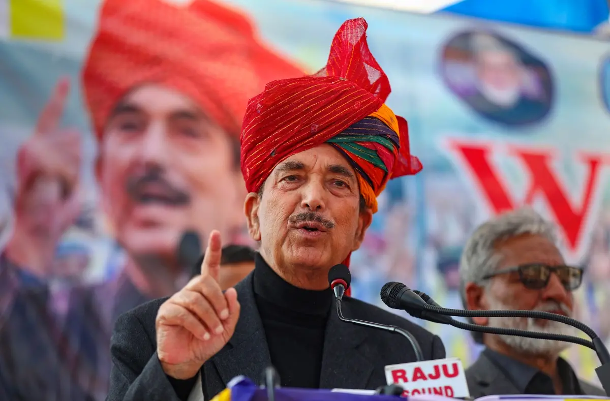Democratic Progressive Azad Party (DPAP) Chairman Ghulam Nabi Azad addresses a public rally | Filephoto: PTI