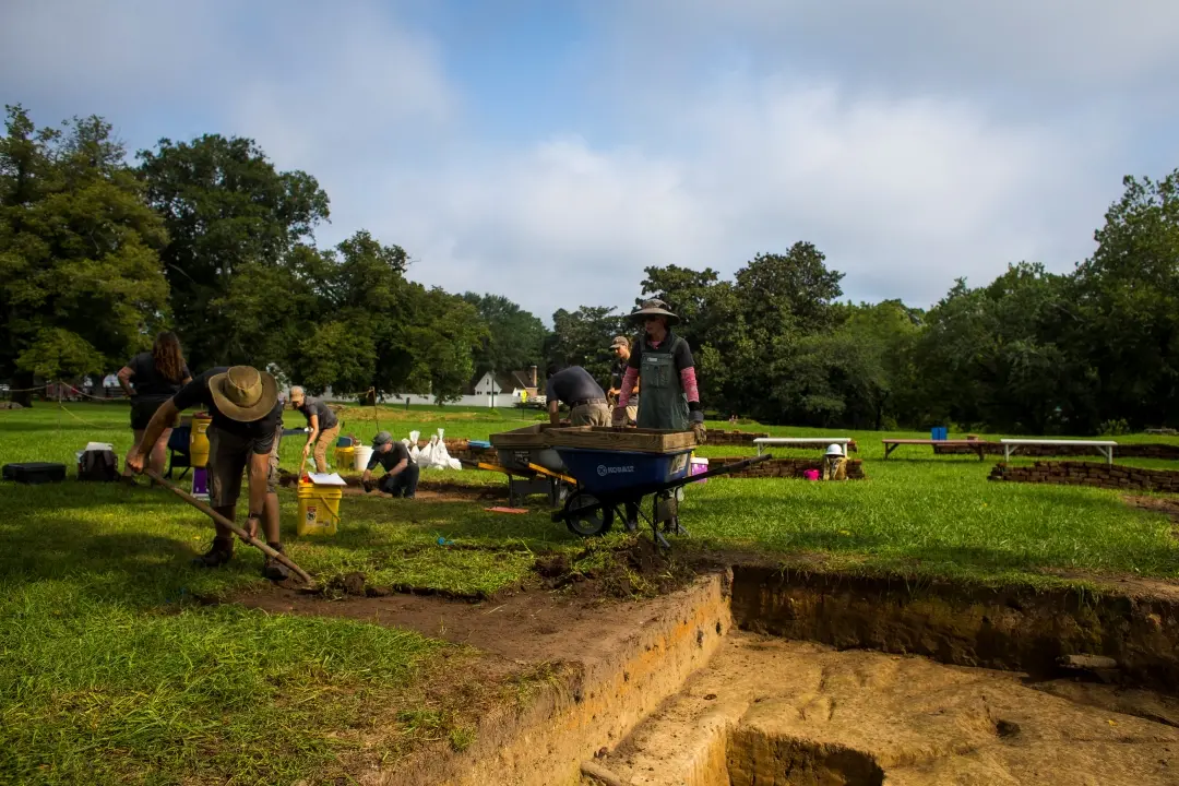 Colonial Williamsburg archaeologists continue their excavation of an 18th Century ornamental garden | Photo: AP
