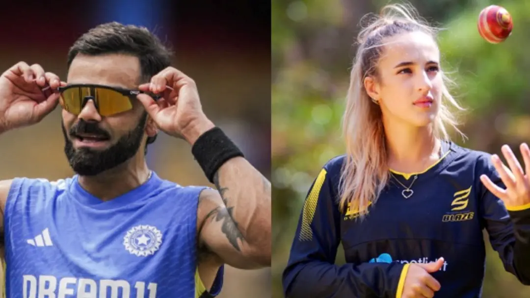 From (L) Virat Kohli and Xara Jetly. | Photo: Agencies/X